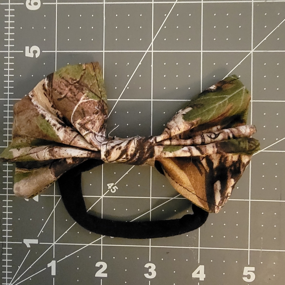 Camouflage Handmade Nylon Hair Bow
